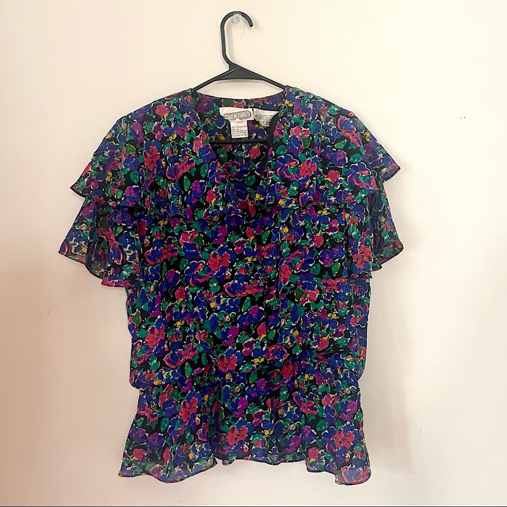 Vintage Liz Roberts INC. Floral Top